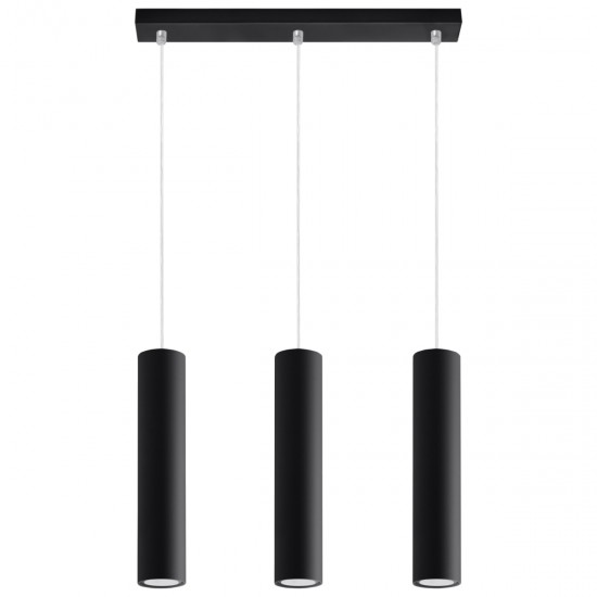 Pendant lamp LAGOS 3L black