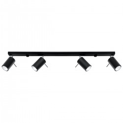 Ceiling lamp RING 4L black