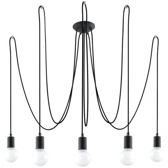 Chandelier EDISON 5 black