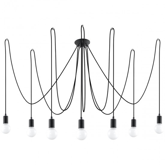 Chandelier EDISON 7 black