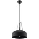 Pendant lamp CASCO black/white