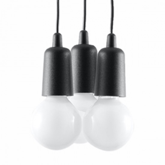 Pendant lamp DIEGO 3 black