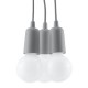Pendant lamp DIEGO 3 grey