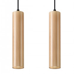 Pendant lamp LINO 2 wood