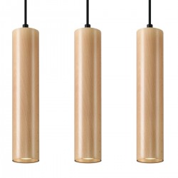 Pendant lamp LINO 3 wood