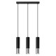 Pendant lamp LOOPEZ 3L black/chrome