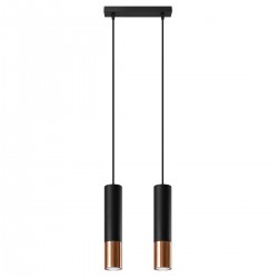Pendant lamp LOOPEZ 2 black/copper