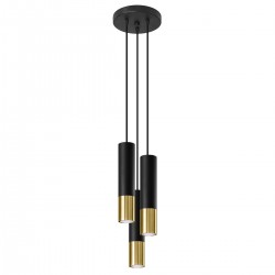 Pendant lamp LOOPEZ 3P black/golden