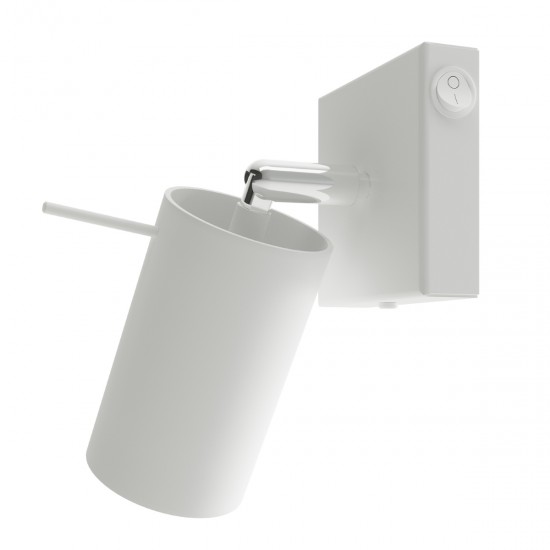 Wall lamp RING white with a switch