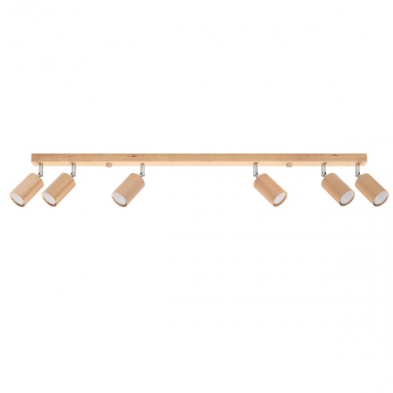 Ceiling lamp BERG 6 natural wood