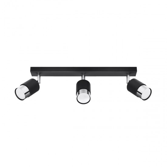 Ceiling lamp NERO 3 black/chrome