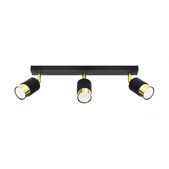 Ceiling lamp NERO 3 black/golden