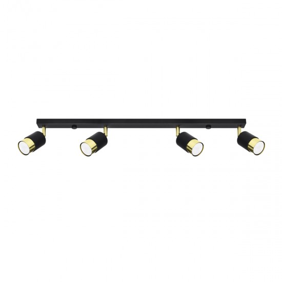 Ceiling lamp NERO 4 black/golden