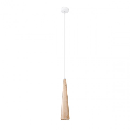 Pendant lamp SULA 1 natural wood
