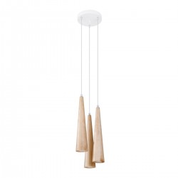Pendant lamp SULA 3P natural wood
