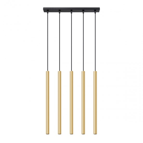 Pendant lamp PASTELO 5L polished gold