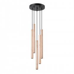 Pendant lamp PASTELO 5P wood