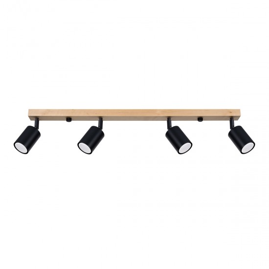 Ceiling lamp VERDO 4 black