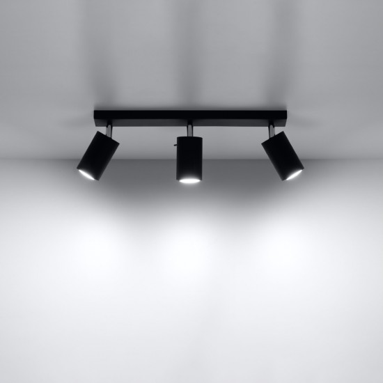 Ceiling lamp RING 3 black