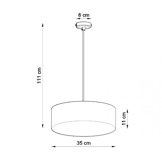 Pendant lamp ARENA 35 grey