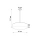 Pendant lamp ARENA 45 grey