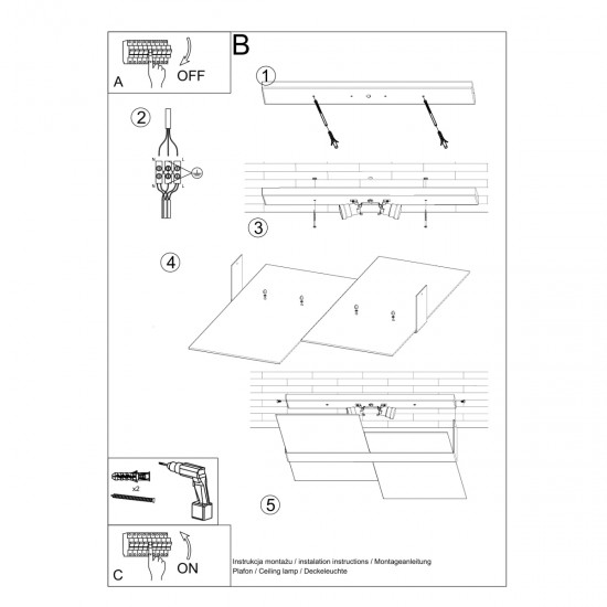 Ceiling lamp MASSIMO chrom