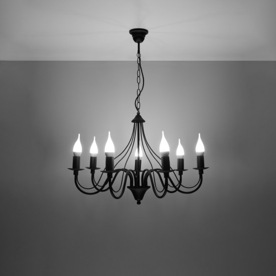 Chandelier MINERWA 7 black