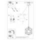 Pendant lamp GASPARE white