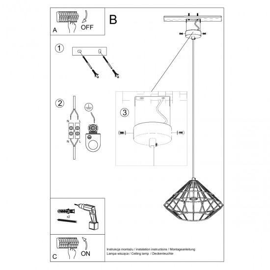 Pendant lamp UMBERTO white