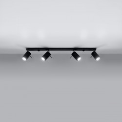 Ceiling lamp RING 4L black