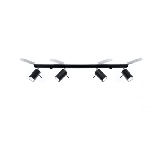 Ceiling lamp RING 4L black