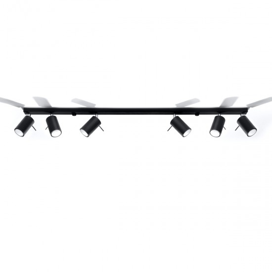 Ceiling lamp RING 6L black