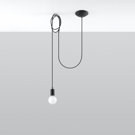Pendant lamp EDISON 1 black