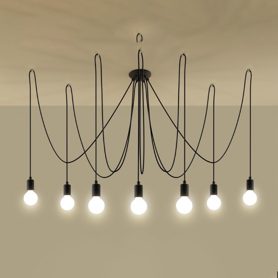 Chandelier EDISON 7 black