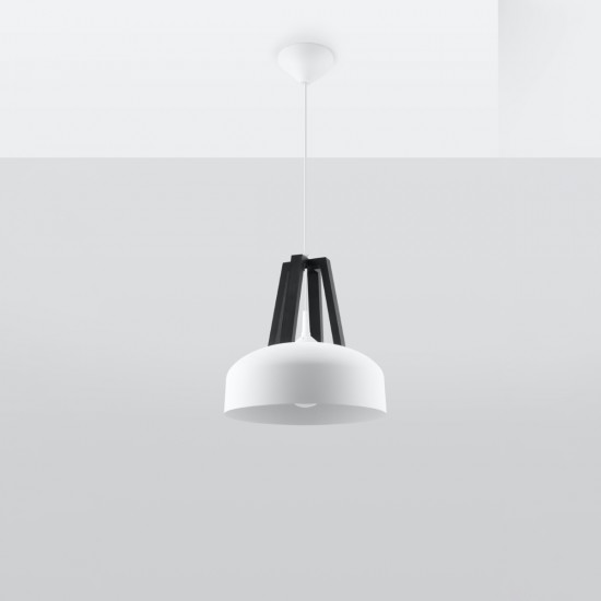 Pendant lamp CASCO white/black