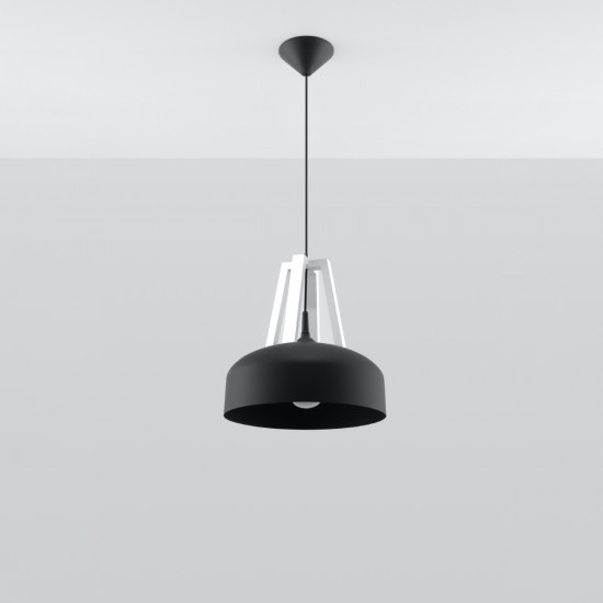 Pendant lamp CASCO black/white