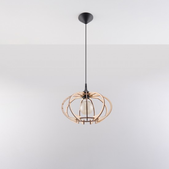 Pendant lamp MANDELINO natural wood