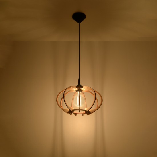 Pendant lamp MANDELINO natural wood