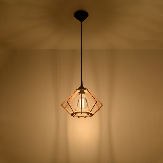 Pendant lamp POMPELMO natural wood
