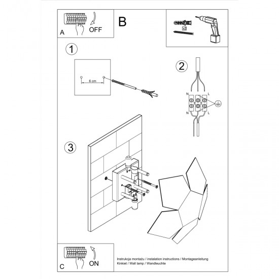 Wall lamp PENTA black