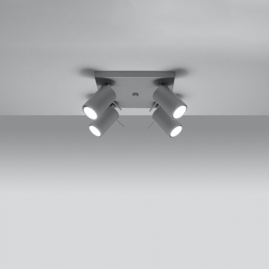 Ceiling lamp RING 4 grey