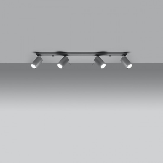 Ceiling lamp RING 4L grey