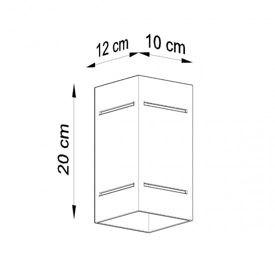 Wall lamp BLOCCO black