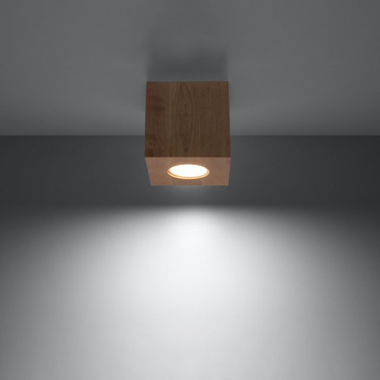 Ceiling lamp QUAD natural wood