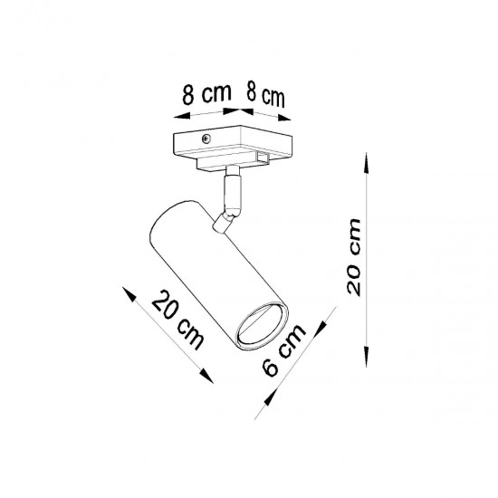 Ceiling lamp DIREZIONE 1 white