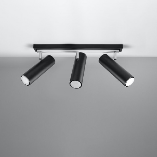 Ceiling lamp DIREZIONE 3 black
