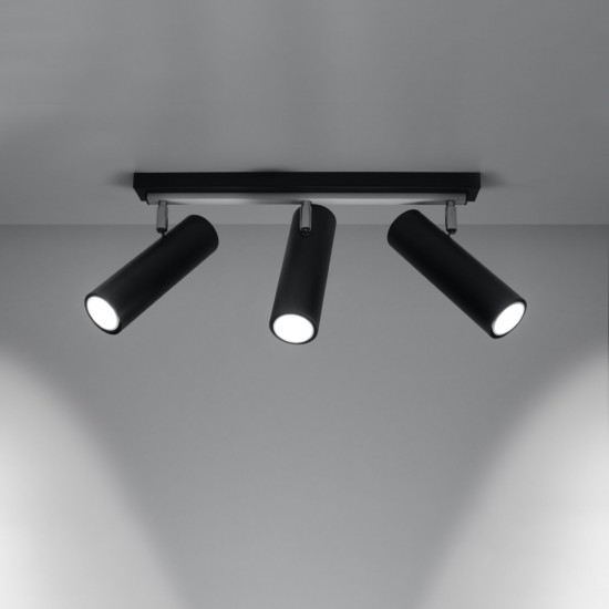Ceiling lamp DIREZIONE 3 black