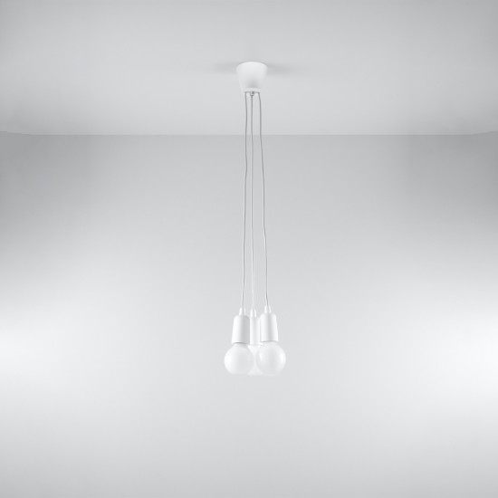 Pendant lamp DIEGO 3 white