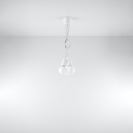 Pendant lamp DIEGO 3 white