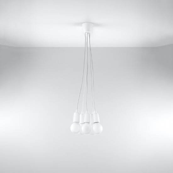 Pendant lamp DIEGO 5 white
